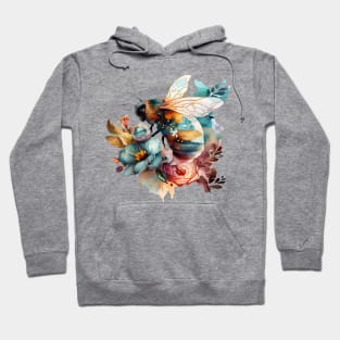 Floral Bee Watercolor 2.0 Hoodie